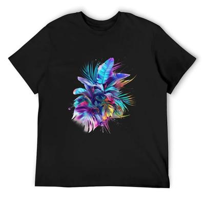 Cosmic Botanical Symphony T-Shirt Funny Meme T-shirts Graphic T Shirt Vintage Tshirts Personalised Men Clothing