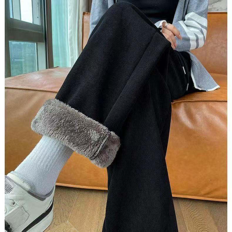 

Lamb Velvet Plus Velvet Thick Loose Wool Pants Fashion All-match Wide-leg Pants Casual Pants XXXL