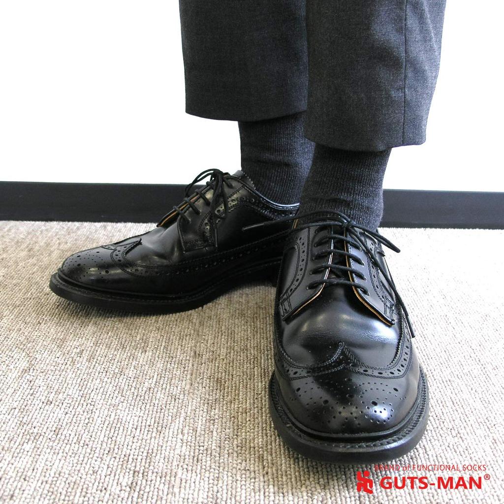 Gutsman Thinnest Force Organic Size L Midnight Gray Five-Toe Socks, Self-Defense Cotton, Deodorizing, (27-29cm),