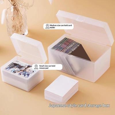 Clear White Desktop Organizer Storage Box for Photos Jewelry ID Cards Collection Container