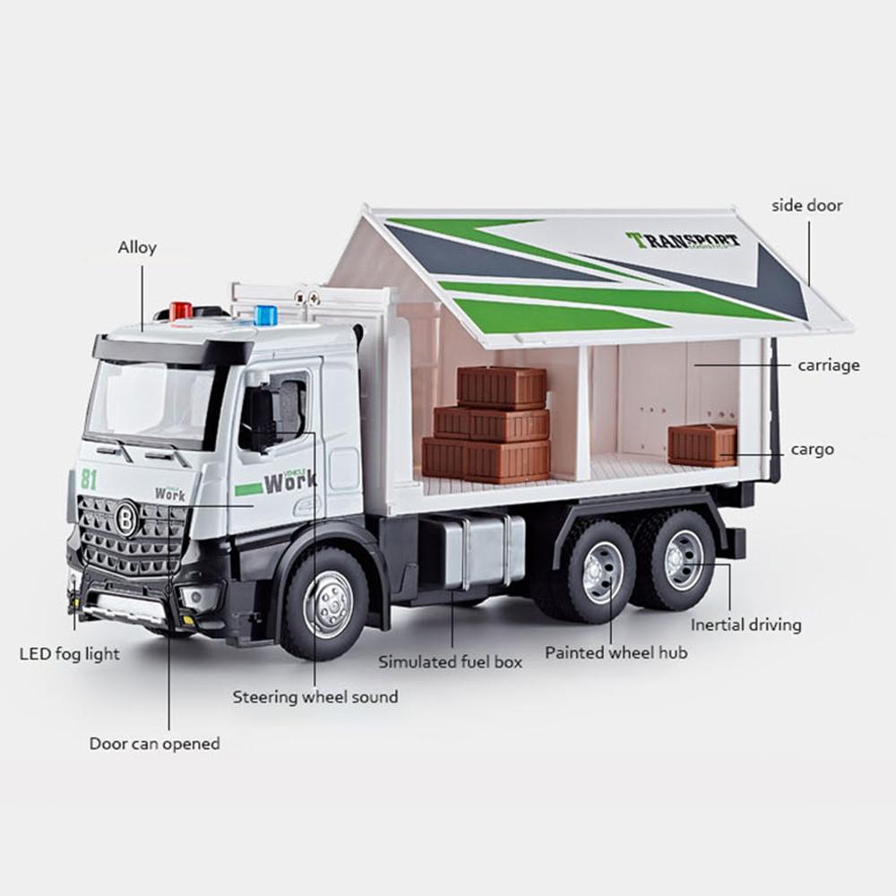 1/24 Scale Run-off Model Truck Type Large Unit Box, Container Car Games, Original Content Prize Games,