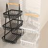 Space-Saving Kitchen Organizer 3-Tiers Design Vegetable Storage Basket  Home Kitchen