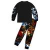 New Movie Comic Print Long Sleeve Pajama Set for Kids and Teens