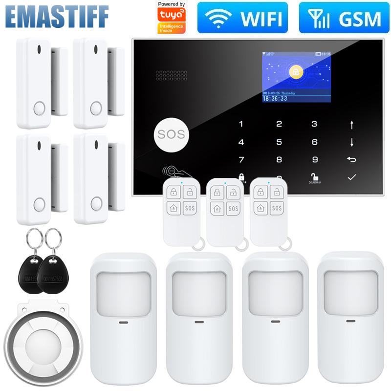 Tuya Smart Dual Network GSM WiFi Anti-Theft Alarm System for Home Doors and Windows
