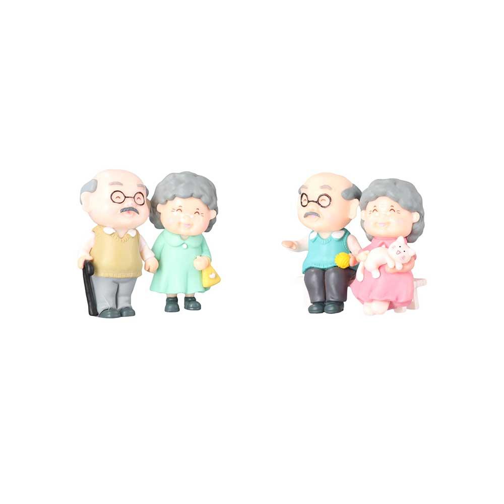 Micro Landscape Valentine's Day Gift DIY Crafts Miniatures Cake Ornament Old Couples Statue