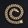 Cuban Chain Hip Hop Rhinestone Necklace - 19mm Thick Trendy Jewelry