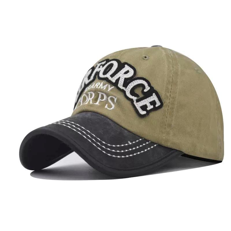 Hot Sale Unisex Cap U.S.ARMY Embroidery Vintage Leather Edging Baseball Cap Men Women Casual Outdoor Dad Hats