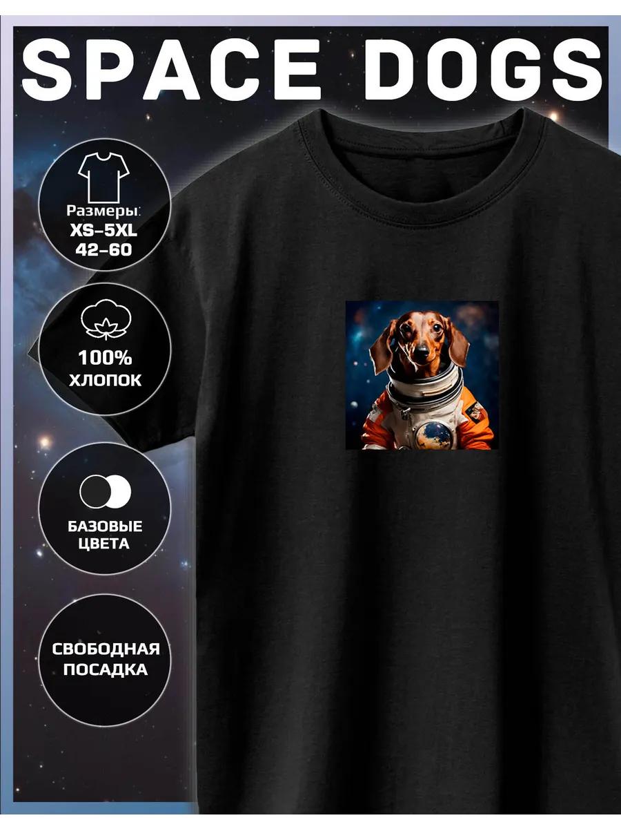 Dachshund Astronaut Print T-shirt 4XL