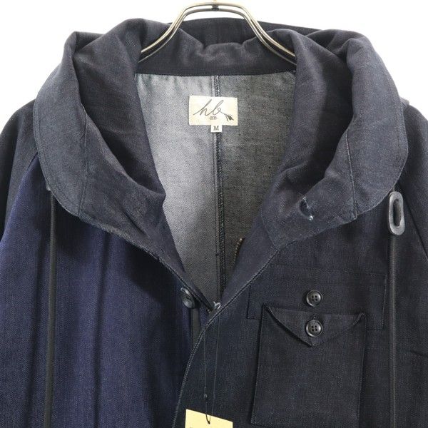 Brand new HB Big Hood Silky Denim Mod coat M Long coat Denim jacket Men's Used