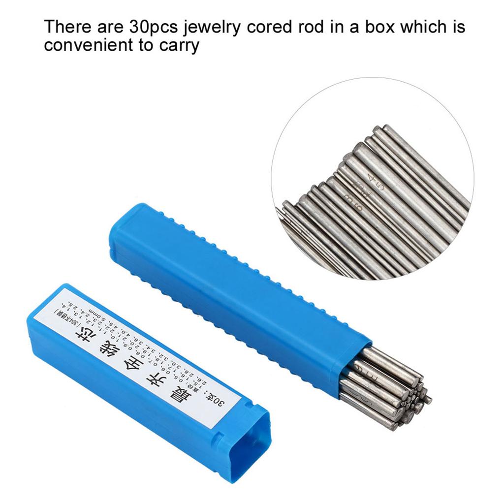 30Pcs Professional Metal Solid Cored Rod Wire Tone Jewelry Necklace Making Tool