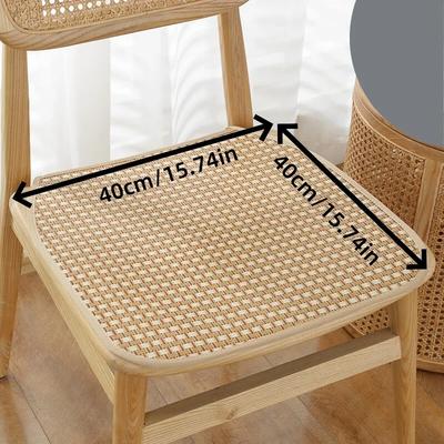 1Pc Grass Weaving Seat Cushion Summer Mat Home Chair Cushion Cool Anti Slip Seat Pad Breathable Sitting Cushion Mat For Chairs