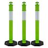 3 Packs Traffic Delineator Posts 1140 Mm Safety Cones Weighted Base Green