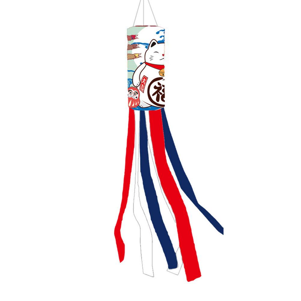 Waterproof Carp Windsock Streamer Hanging Banner 100cm Carp Spray Windsock Streamer Ornaments Craft for Restaurant Sushi Garden