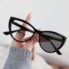 Cat Eye Frame Outdoor Pochromic Sunglasses Fashion Trendy Anti Blue Light Plain Eyeglasses Finished Optical Spectacle Eyewear