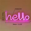 Night Light Neon Alphabet Hello Neon Lights For Birthday Wedding Party Bedroom Wall Hanging Decor Light Night