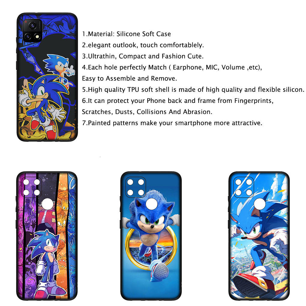 Kryt na iPhone 15 14 Xiaomi Redmi Note 13 12 11 Pro Max X 8 7 9 XR Samsung Galaxy S24 S23 A05 OPPO A15 Pouzdro na telefon Huawei Anime Sonic Hedgehog Forces