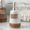 Keramik Seifenspender Pumpflasche für Shampoo Lotion Nachfüllbarer Flüssigkeitsbehälter