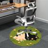 1pc Cat "Paw" Office Round Area Rug, Under Office Chairs Bedroom Living Room Home Decor, Room Deco, Available in Various Sizes