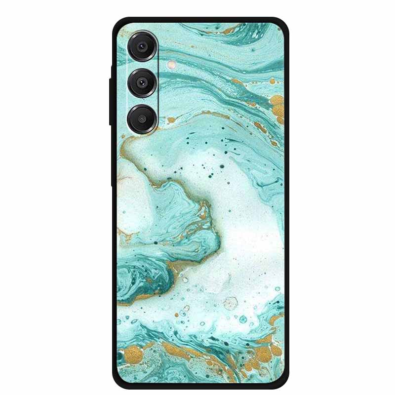 For Samsung Galaxy A14 A15 A16 5G Case Marble Soft TPU Phone Back Cover For Samsung A14 A15 4G Shockproof Silicone Painted Coque