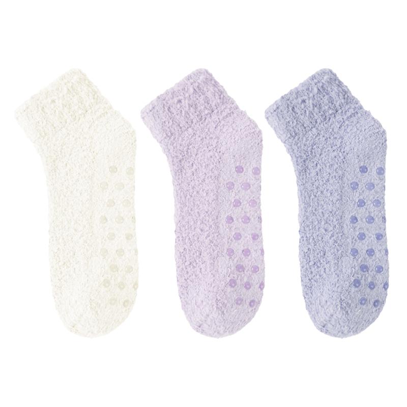 Autumn and Winter Coral Velvet Forest Style Cute Sweet Women's Socks Plus Velvet Home Warm Floor Socks