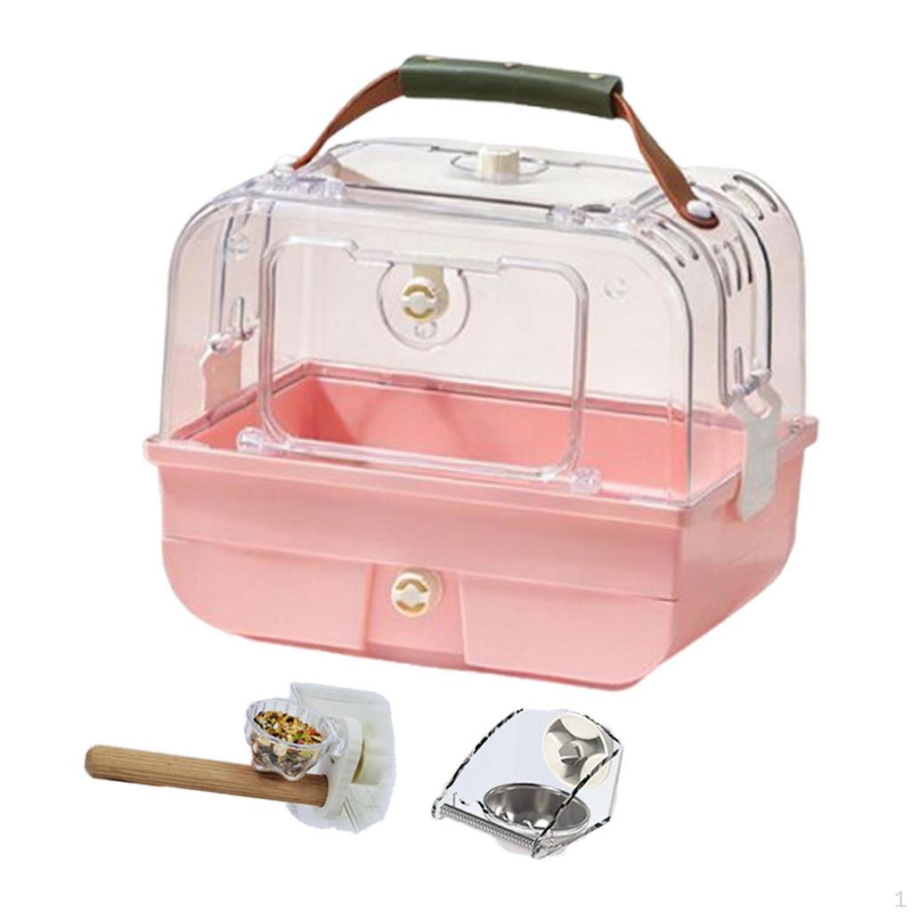 Carrier Parrot Cage Durability Pet Supplies Portable, with Handle for Cockatiel Lovebirds, Parrot,