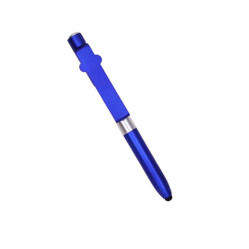 Multifunction Ballpoint Pen LED Light Foldable Phone Stand Night Reading Pencil Office School Students Carving Logo Stylus Pen
