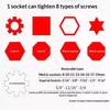 52/48 In 1 Hand Spline Bolts Sleeve Works Multi-Tool Set Universal Ratchet Socket Multipurpose Wrench With 360 Degree Rotation