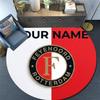 Custom Name,Feyenoord Rotterdam Pattern Round rug,Carpet Rug for Living Room Bedroom Playroom ,Non-slip Floor Mat,Holiday Gifts and Birthday Gifts.