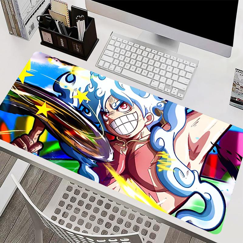 Large Mouse Pad OOne PPiece Luffy Notebook Desk Mat Gaming Keyboard Pad Designed Specifically Black And White Anime Mousepad