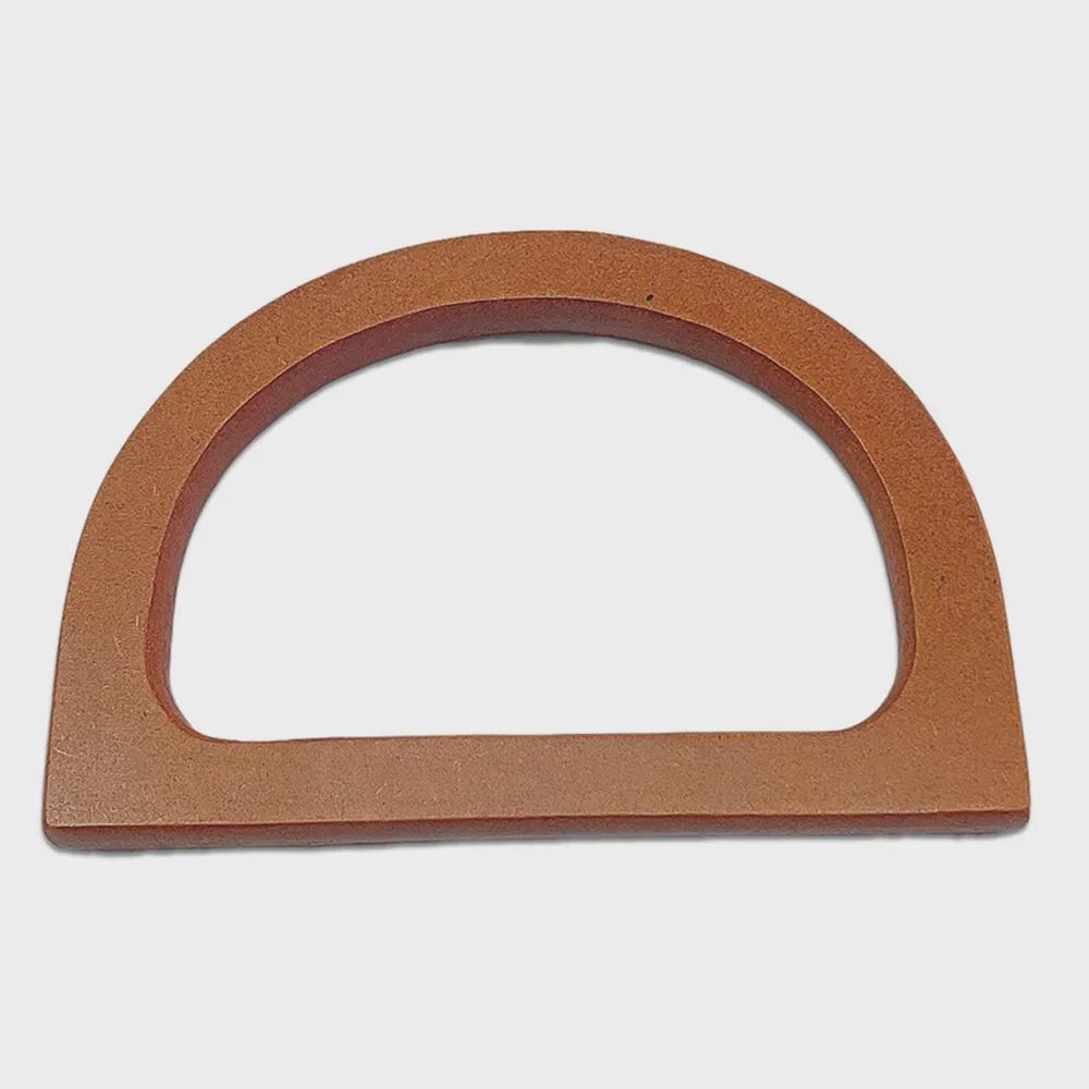 "Handmade Wooden Bamboo Round D-Shaped Bag Handle Gift Box"