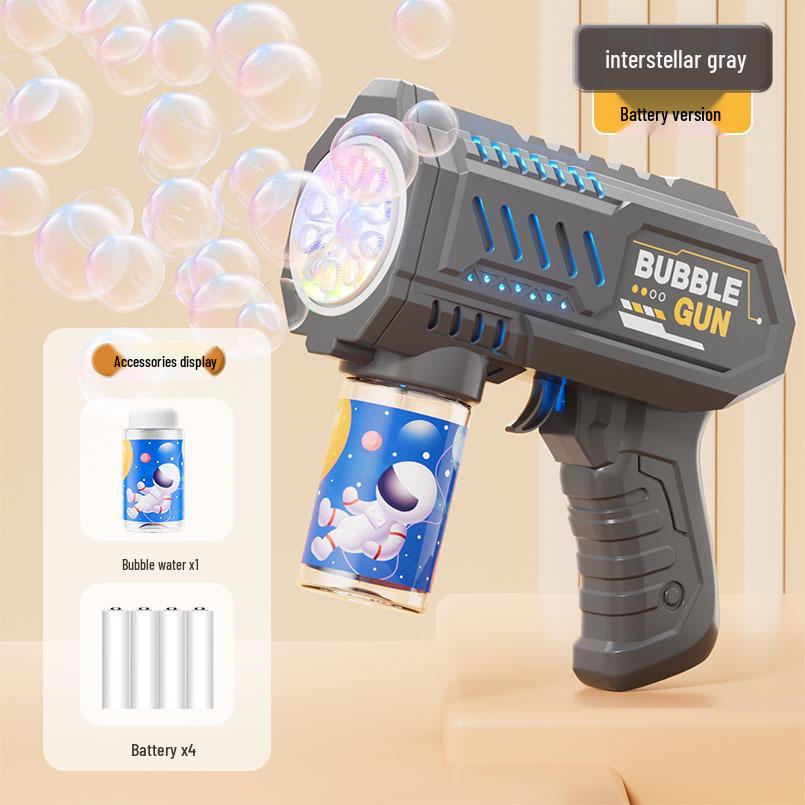 Jucărie Mașină de Baloane Gatling Portabilă cu 10 Orificii – Pistol Automat de Baloane pentru Copii