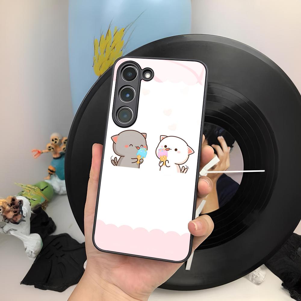 

Mocha Mochi Phone Case For Samsung Galaxy S26 S25 S24 S23 S22 S20 S21 Ultra Plus Edge Fe Colored Silver Cover Galaxy S24 Ultra