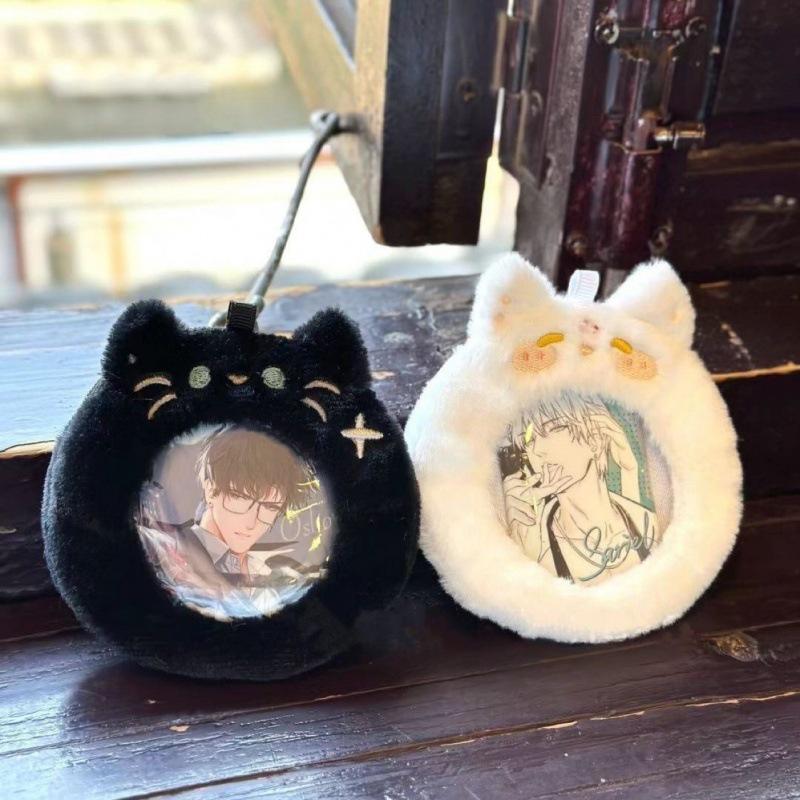 Meow Fox Plush Ita Bag: Cute Transparent Wallet & Storage for Students