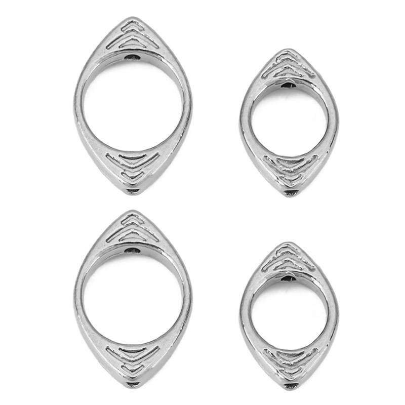 

5pcs Hole 6mm 8mm Stainless Steel Earrings Beads Charms PVD Never Fade Necklace Bracelet Spacer Beads Jewelry Making Supplies Hole 6mm
