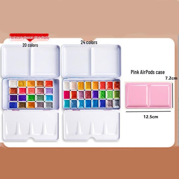 Portable Multi-Functional Watercolor Paint Box with Brush Washer Palette & Bucket