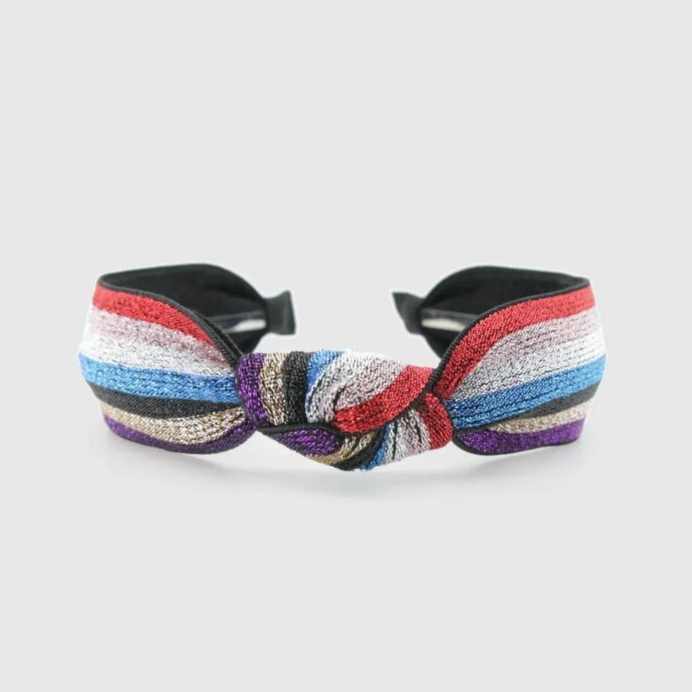 Lara Twinkle Stripe Knot Hairband Red LALAH196R 3306011