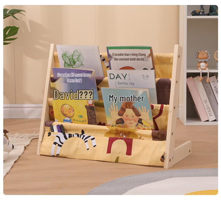 Solid Wood Kids' Multi-layer Bookshelf & Organizer