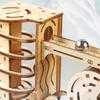 1 Set Marble Run Kit 3D Wooden Spiral Plank Road Puzzles Electric Catapult Track Device Mechanical Model Assembly Gift For Kids