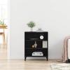 Sideboard in Black Oak Look 57 x 35 x 70 cm Engineered Wood