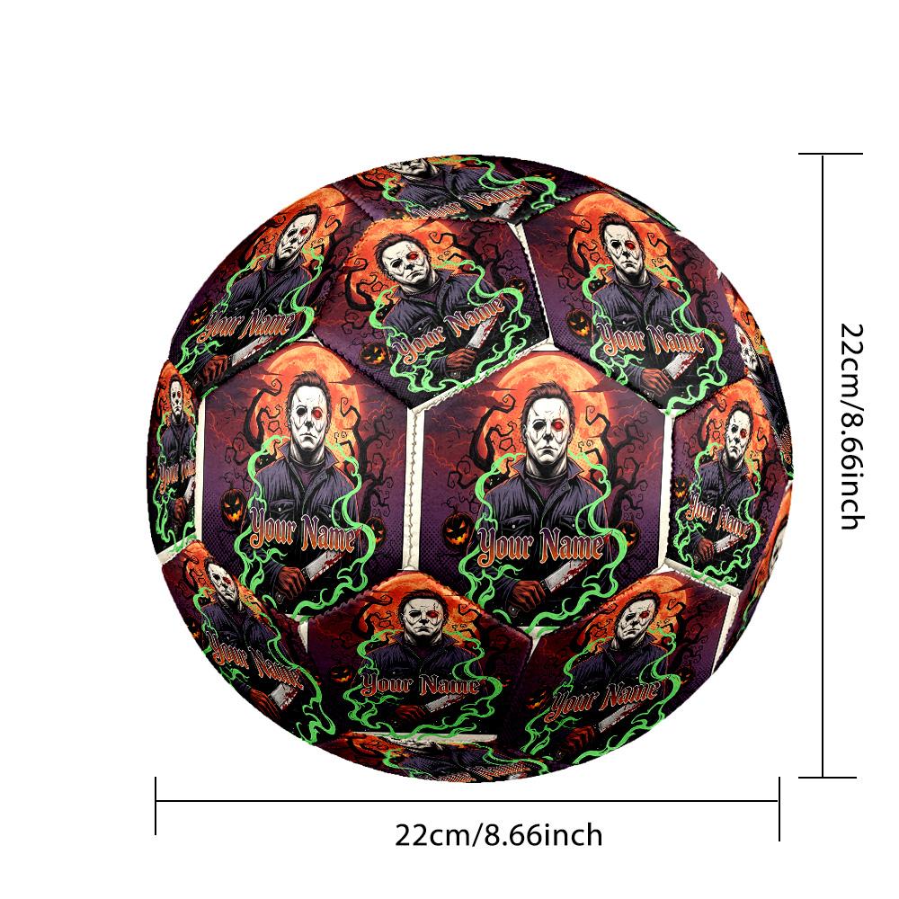 Size 5 FootballHalloween Michael Myers Durable PU Soccer Ball for Sports Training Outdoor Competition