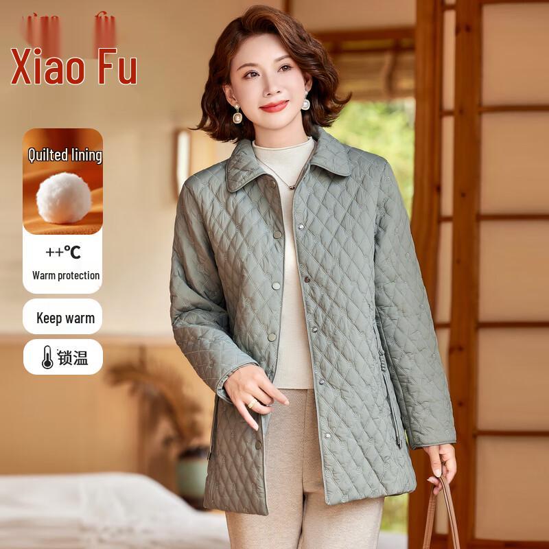 

Женская зимняя куртка средней длины с утеплителем 4XL