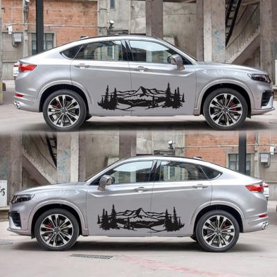 2Pcs Eye-catching Car Lasting Ornamental Decal Long Large Creative Size Car Body Decal for SUV