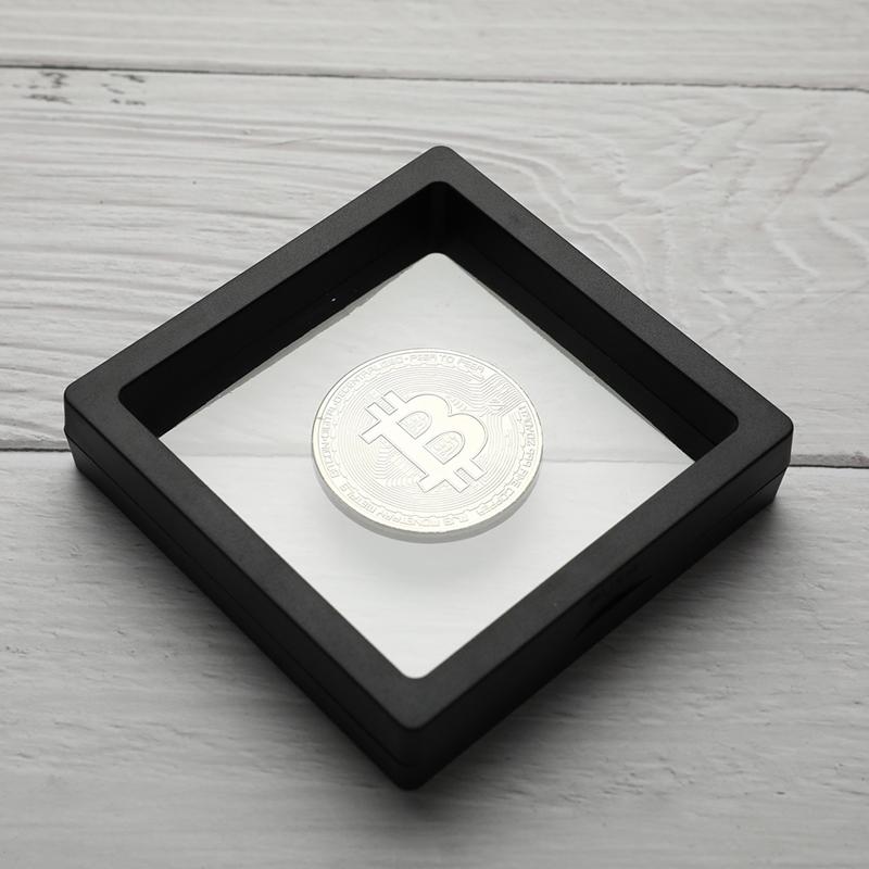 Bitcoin Bit Coin Litecoin Ripple Commemoration Coin With Showing Stand