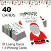 40pcs Christmas Scratch-Off Game Cards - "Who Has Santa?" Holiday Party Activity for Halloween, Christmas Event & Party Supplies