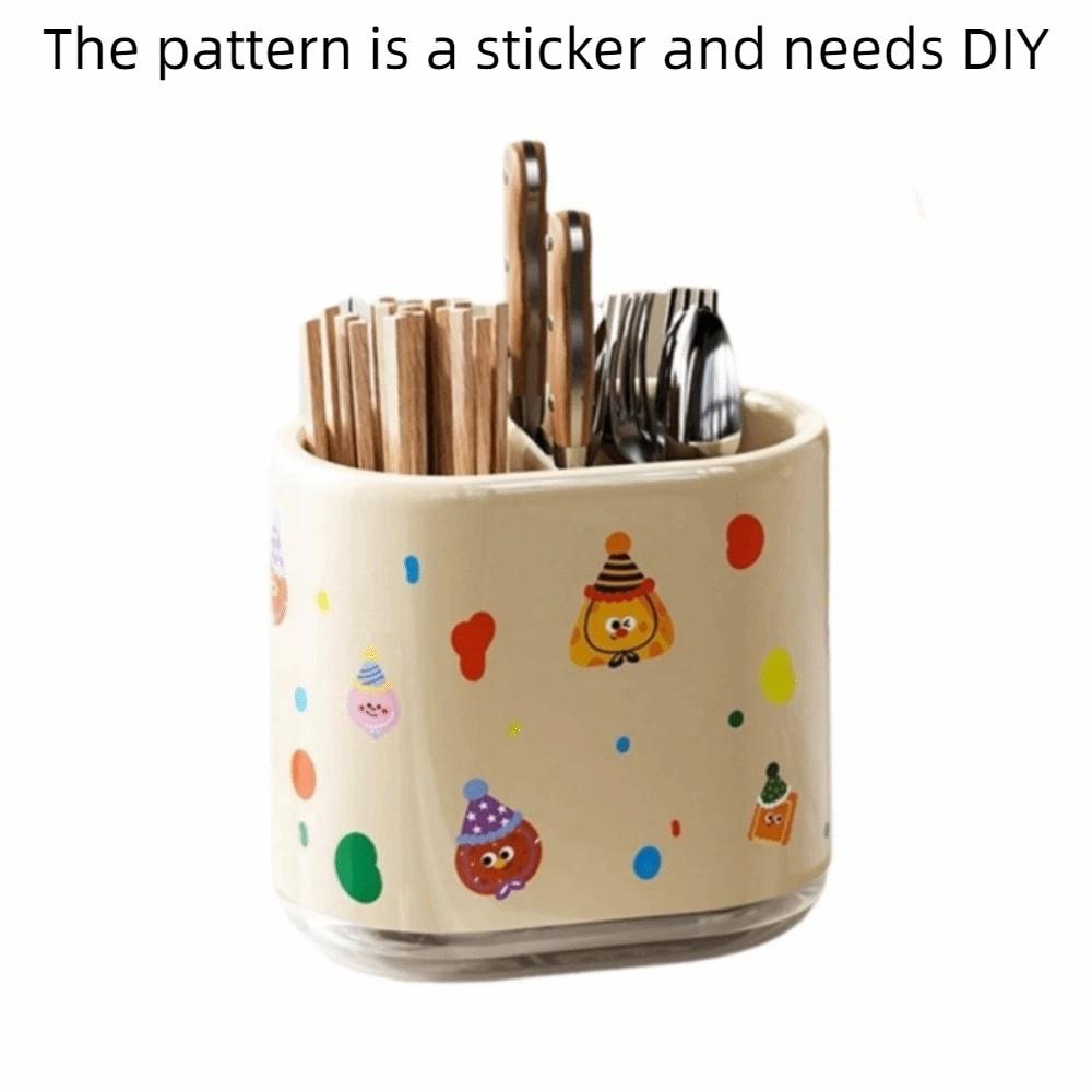 Plastic Chopsticks Holder Wall Mounted Chopsticks Cage Practical Cutlery Rack Kitchen бежевый