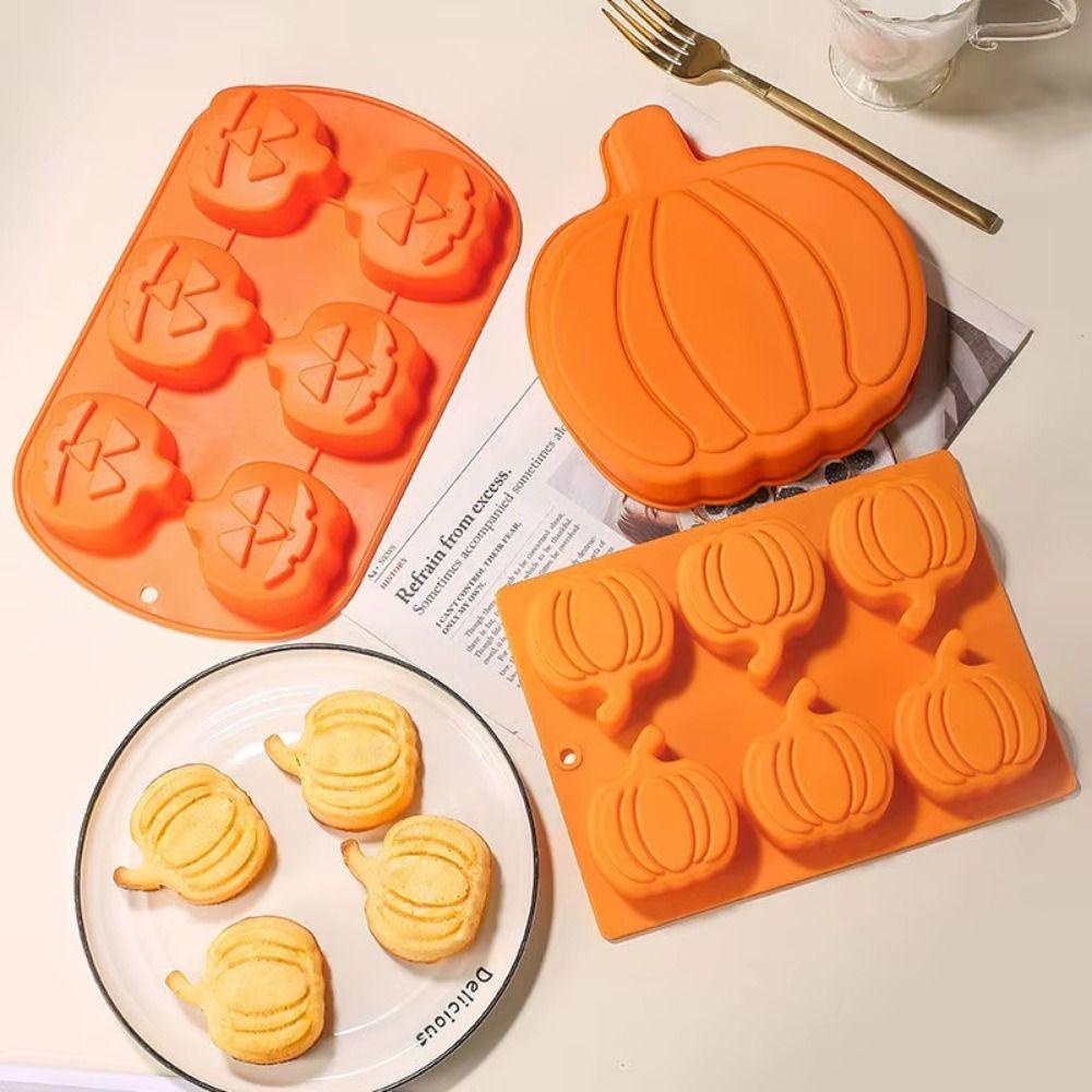 1/2Pcs 3D Halloween Cake Mold Flexible Silicone Baking Mold Pumpkin Baking Mold Pastry Utensil