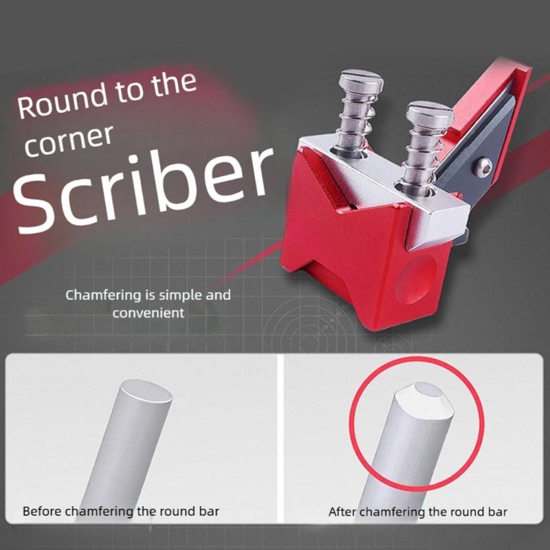 Metal Round Bar Chamfering Tool With Hole Positioning Guide Center Hole Locator For DIY And Hobbies Projects