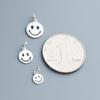 S925 Sterling Silver Smiley Face Pendant for DIY Beaded Bracelets and Necklaces