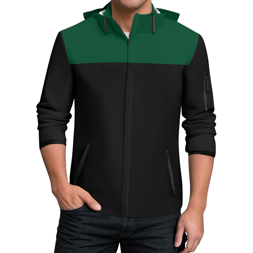 Rain Jacket Men Waterproof Windbreaker, Lightweight Hooded Raincoat For Daily Casual