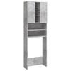 Washing Machine Cabinet Concrete Grey 64 x 25.5 x 190 cm